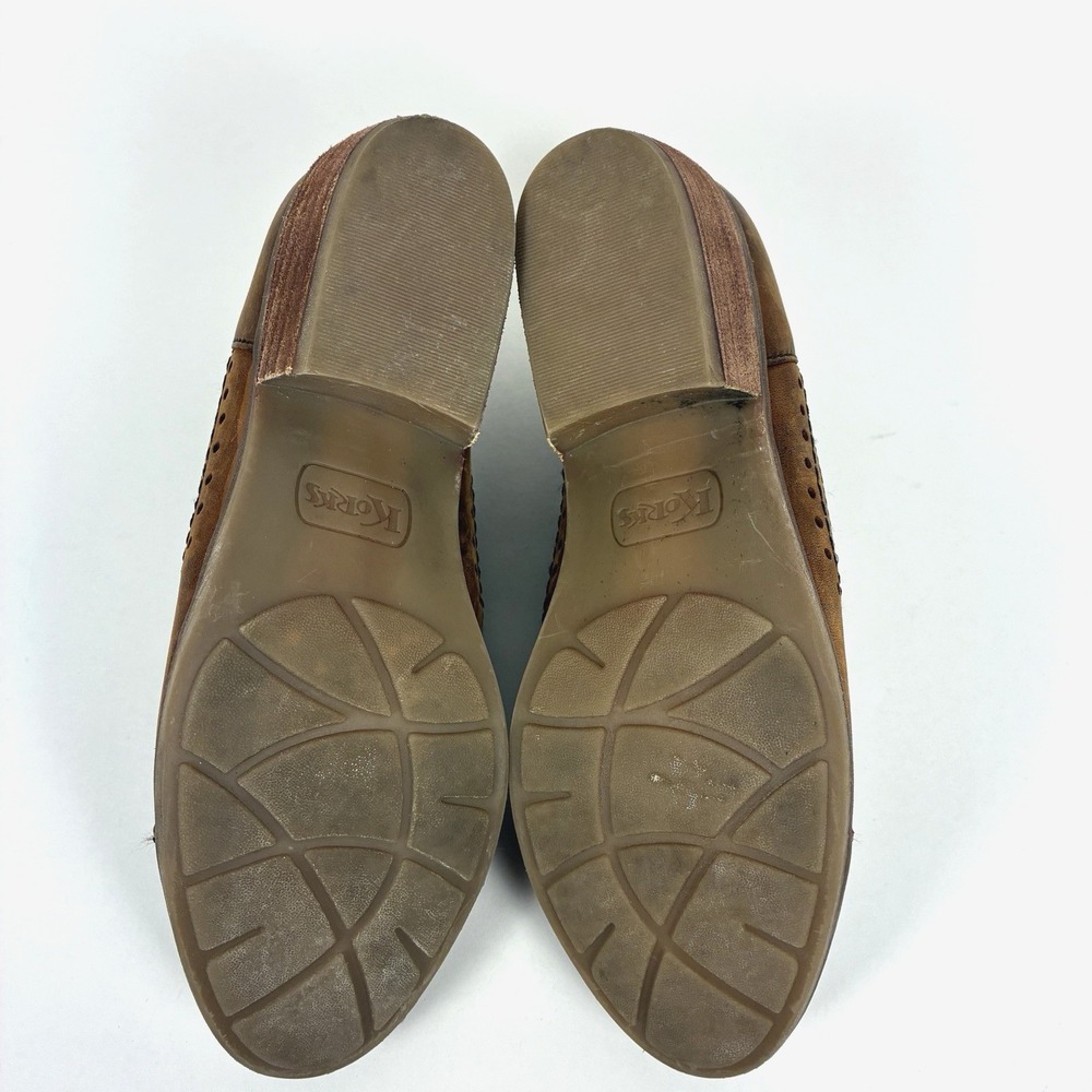 Korks Gertrude Womens Sz 7.5 Shoes Brown Leather Slip On Loafer Boots Distressed - Picture 11 of 13